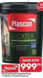 Pick n Pay Hypermarket Micatex exterior paint offer