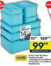 Pick n Pay Addis - fresh 'n go 14-piece foodsavers set offer