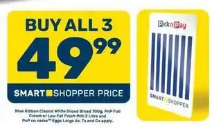 Pick n Pay Blue ribbon - classic white sliced bread 700g offer