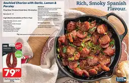 Pick n Pay Pan - sautéed chorizo with garlic, lemon & parsley offer
