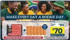 Pick n Pay Game time wors offer