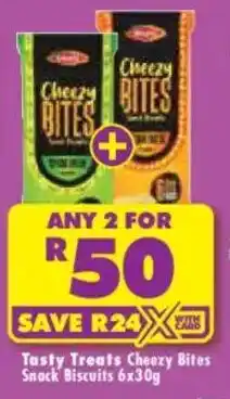 Shoprite Tasty Treats Cheezy Bites Snack Biscuits offer