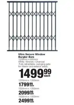 Build It Ultra Secure Window Burglar Bars offer