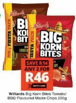 Checkers Willards Big Korn Bites offer