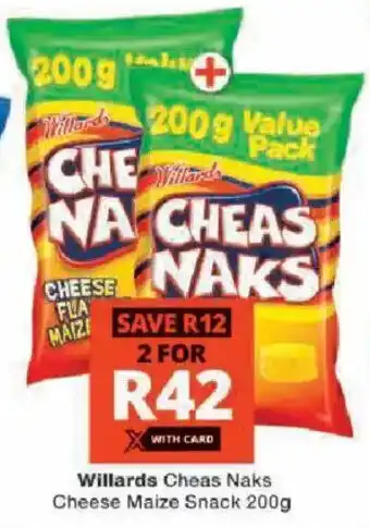 Willards Cheas Naks Cheese Maize Snack