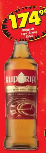 Shoprite Liquor Klipdrift Export Brandy offer