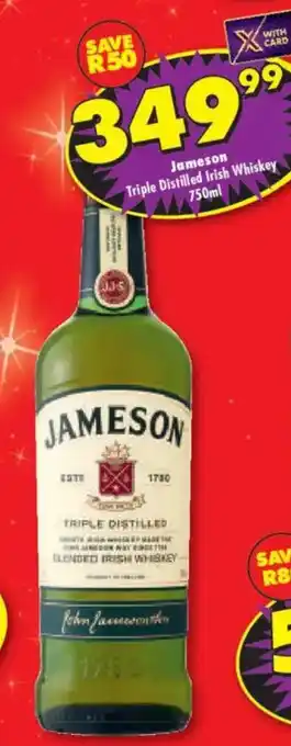 Shoprite Liquor Jameson Triple Distilled Irish Whiskey offer