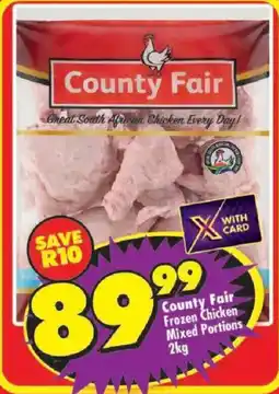 Shoprite County Fair Frozen Chicken Mixed Portions offer