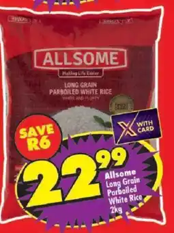 Shoprite Allsome Long Grain Parboiled White Rice offer