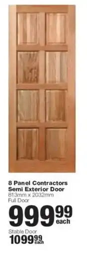Build It 8 Panel Contractors Semi Exterior Door offer