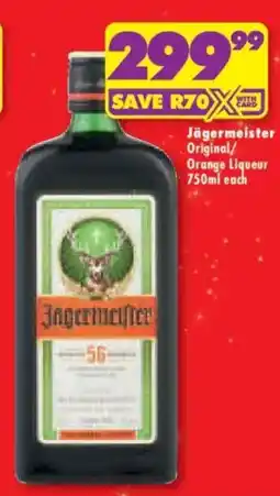 Shoprite Liquor Jägermeister Original/Orange Liqueur offer