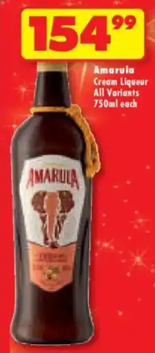 Shoprite Liquor Amarula Cream Liqueur offer
