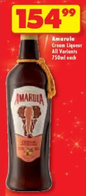 Shoprite Liquor Amarula Cream Liqueur offer