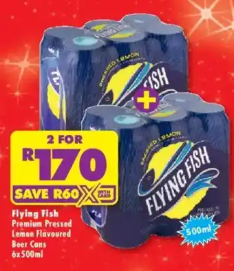 Shoprite Liquor Flying Fish Premium Pressed Lemon Flavoured Beer Cans offer