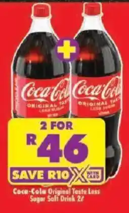 Shoprite Coca-Cola Original Taste Less Sugar Soft Drink offer