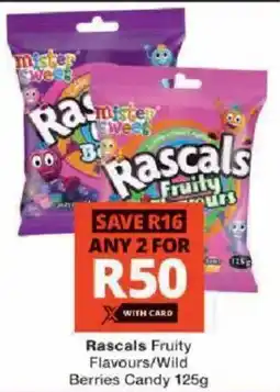 Checkers Rascals Fruity Flavours/Wild Berries Candy offer