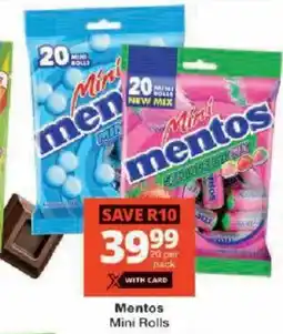 Checkers Mentos Mini Rolls offer