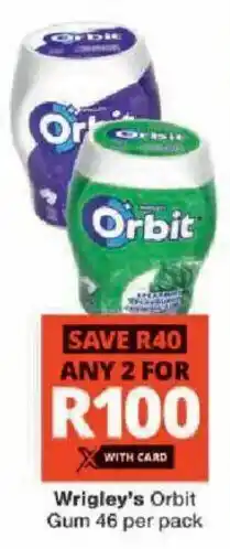 Checkers Wrigley's Orbit Gum offer