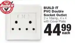 Build It BUILD IT PVC Double Socket Outlet offer