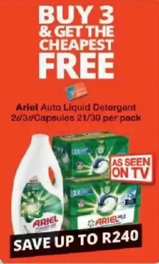 Checkers Ariel Auto Liquid Detergent offer