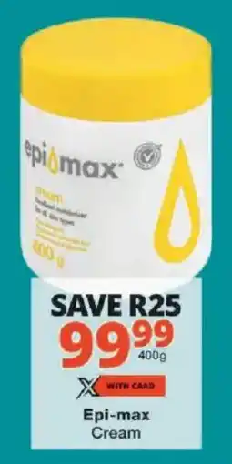 Checkers Epi-max Cream offer