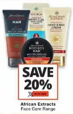 Checkers African Extracts Face Care Range offer