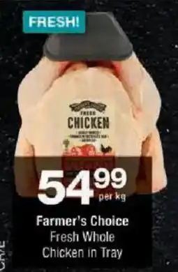 Checkers Farmer's Choice Fresh Whole Chicken in Tray offer