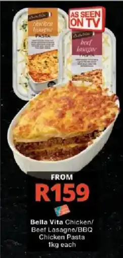 Checkers Bella Vita Chicken/Beef Lasagne/BBQ Chicken Pasta offer