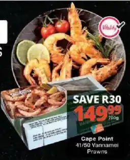 Checkers Cape Point 41/50 Vannamei Prawns offer