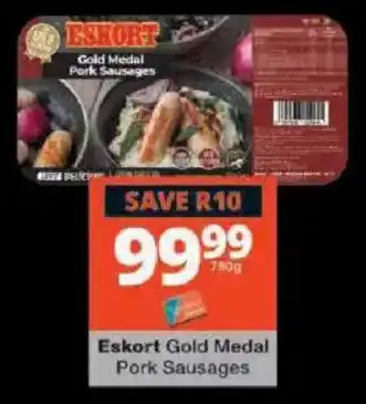 Checkers Eskort Gold Medal Pork Sausages offer
