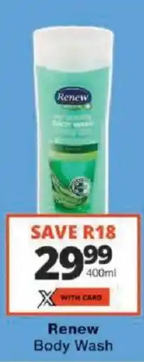 Checkers Renew Body Wash offer