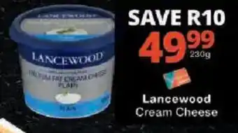 Checkers Lancewood Cream Cheese offer