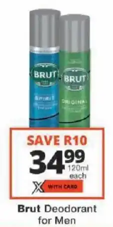 Checkers Brut Deodorant for Men offer