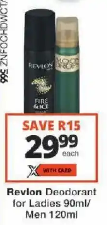 Checkers Revlon Deodorant offer