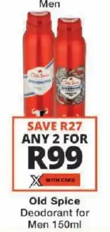 Checkers Old Spice Deodorant for Men offer