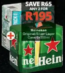 Checkers Heineken Original/Silver Lager offer