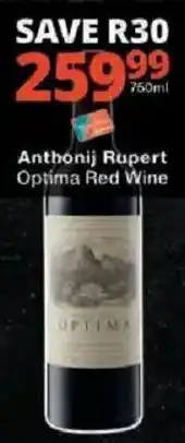 Checkers Anthonij Rupert Optima Red Wine offer