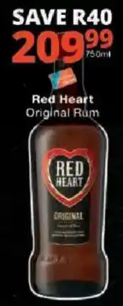 Checkers Red Heart Original Rum offer