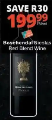 Checkers Boschendal Nicolas Red Blend Wine offer