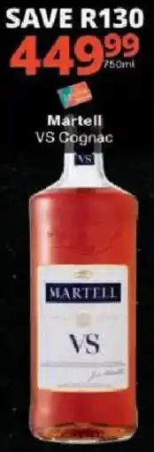Checkers Martell VS Cognac offer