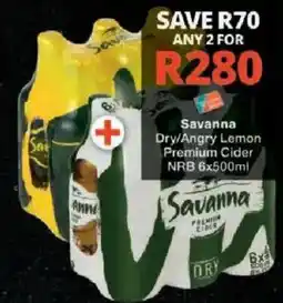 Checkers Savanna Dry/Angry Lemon Premium Cider offer