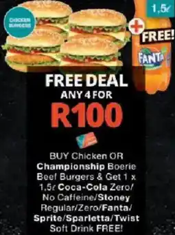 Checkers Chicken Burgers offer