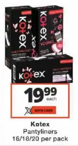 Checkers Kotex Pantyliners offer