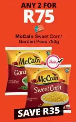 Checkers McCain Sweet Corn/Garden Peas offer