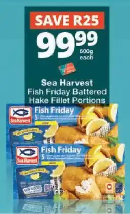 Checkers Sea Harvest Fish Friday Battered Hake Fillet Portions offer