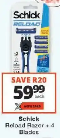 Checkers Schick Reload Razor offer