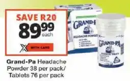 Checkers Grand-Pa Headache Powder offer