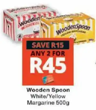 Checkers Wooden Spoon White/Yellow Margarine offer
