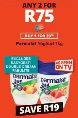 Checkers Parmalat Yoghurt offer