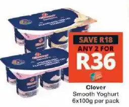 Checkers Clover Smooth Yoghurt offer